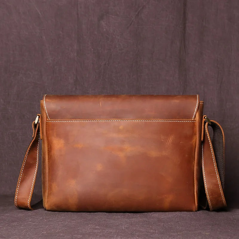 Leren Schoudertas Heren – Retro Crazy Horse Crossbody Bag
