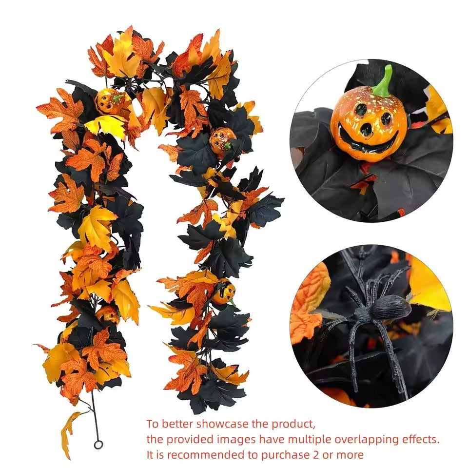 Halloween Slinger – Kunstbladeren & Pompoenen Herfstdecoratie