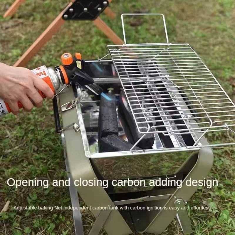 Opvouwbare BBQ Grill Draagbaar – Houtskool Barbecue voor Buiten