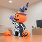 Halloween Opblaasbare Pompoen Skelet 1.7M met Spook en LED Verlichting