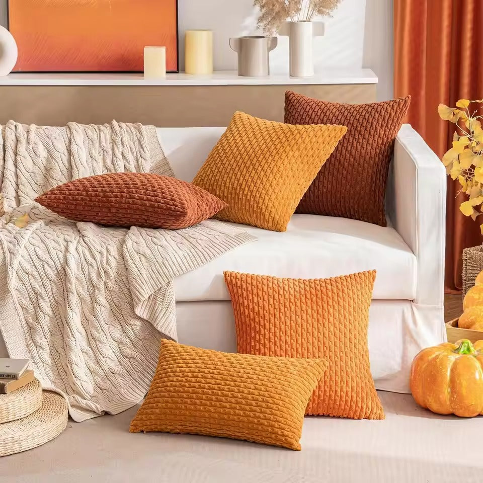 Corduroy Boho Kussenhoes – Zachte Sierkussenhoes voor Bank & Bed