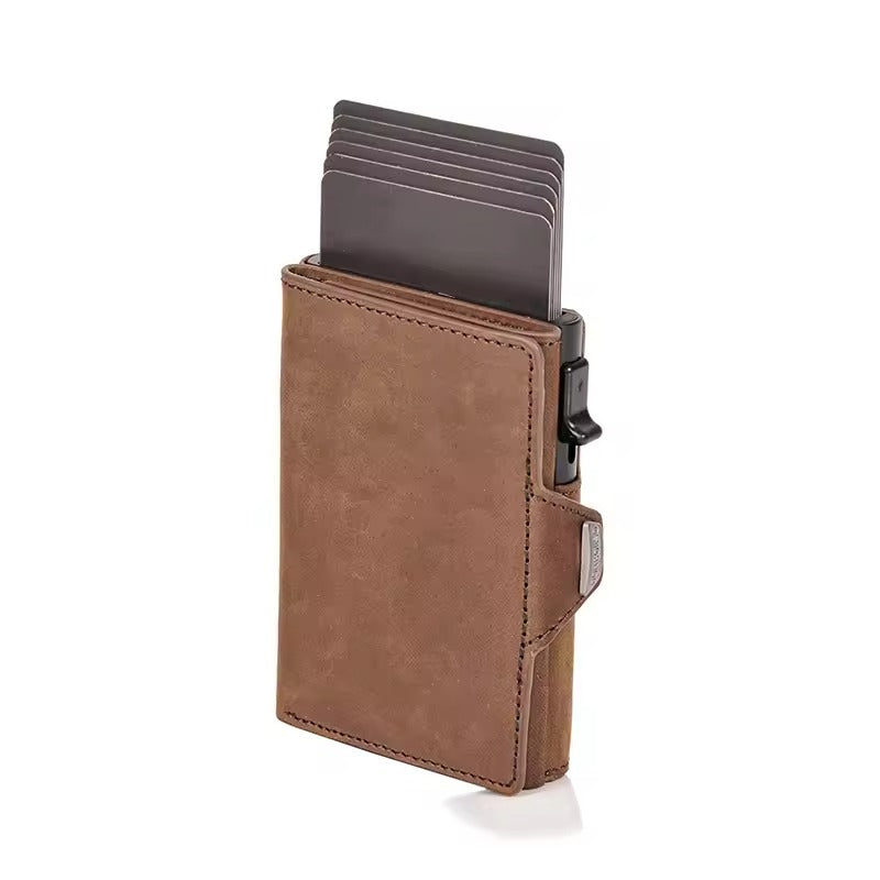 RFID Leren Heren Portemonnee – Compacte Minimalistische Wallet