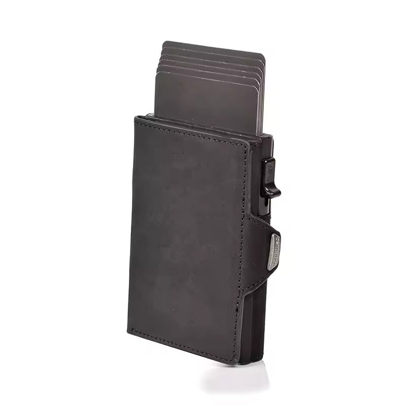 RFID Leren Heren Portemonnee – Compacte Minimalistische Wallet