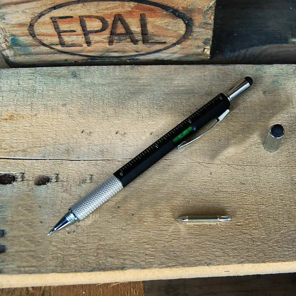 6-in-1 Multitool Pen – Multifunctionele Toolpen voor Klussers
