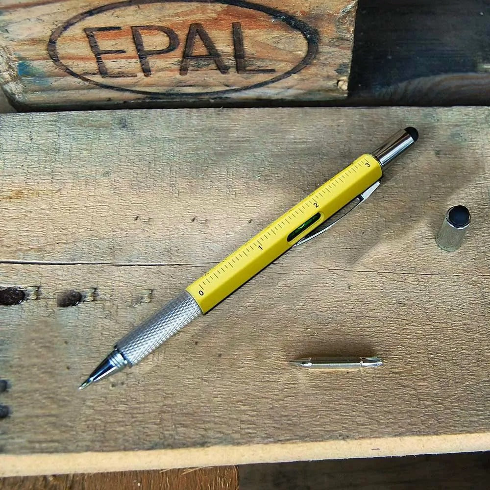 6-in-1 Multitool Pen – Multifunctionele Toolpen voor Klussers