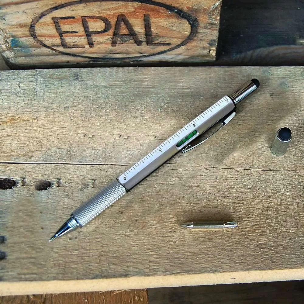6-in-1 Multitool Pen – Multifunctionele Toolpen voor Klussers