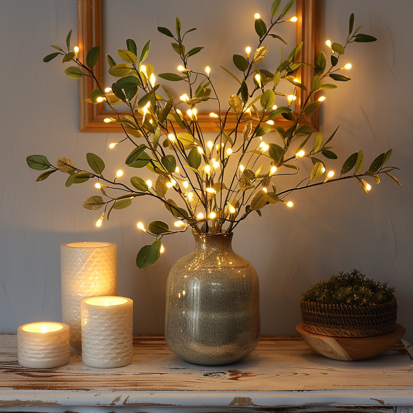 LumiVista Magisch Olijftakken Lichtsnoer - 70 cm Elegantie