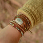 Lunara - Elegante Agaat Maanschijn Wikkelarmband