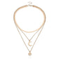 Selestina Levensboom & Halve Maan Luxe Multilaagse Ketting