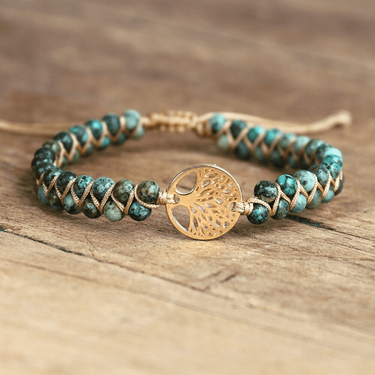 Auralyn - Spirituele Levensboom Armband met Jaspis