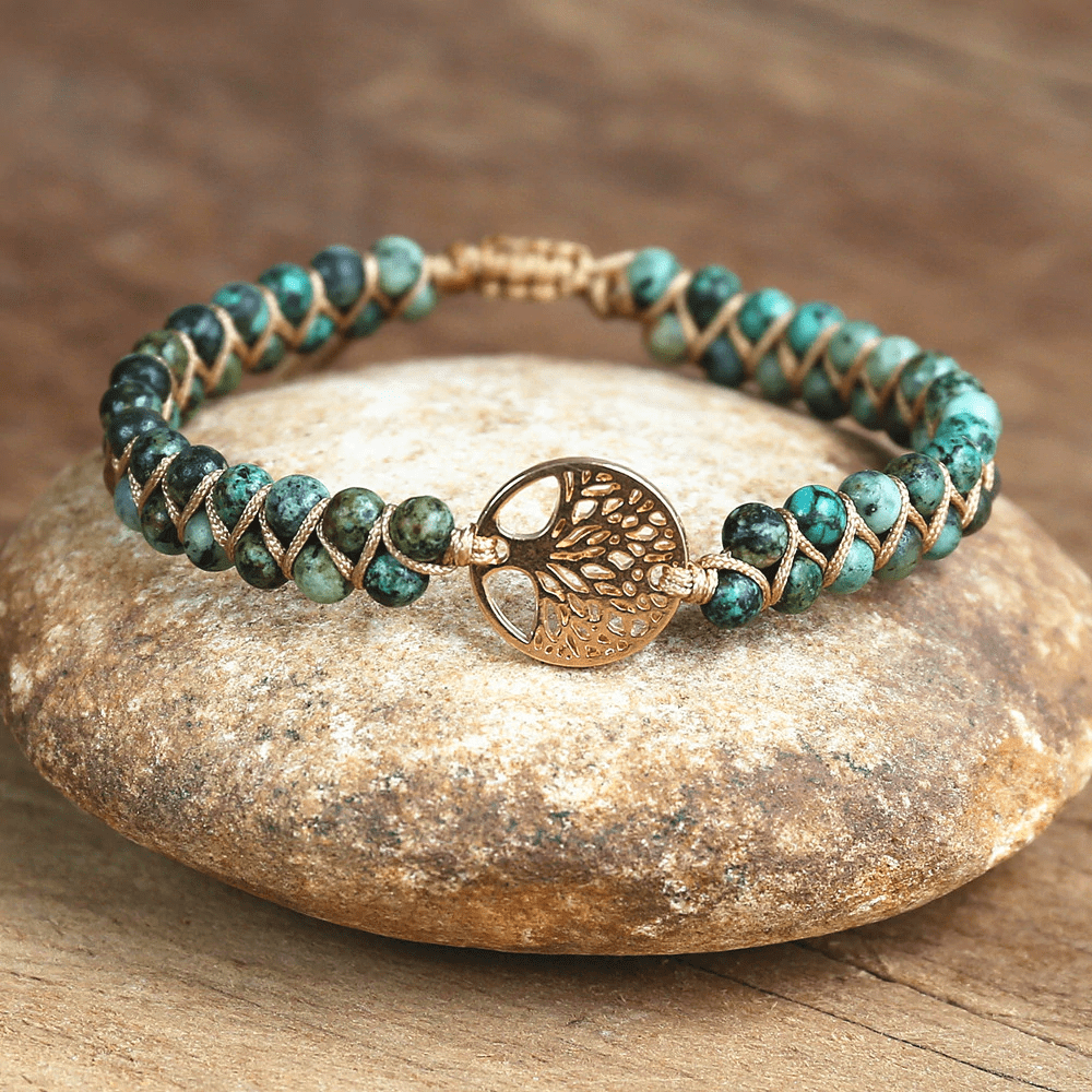 Auralyn - Spirituele Levensboom Armband met Jaspis