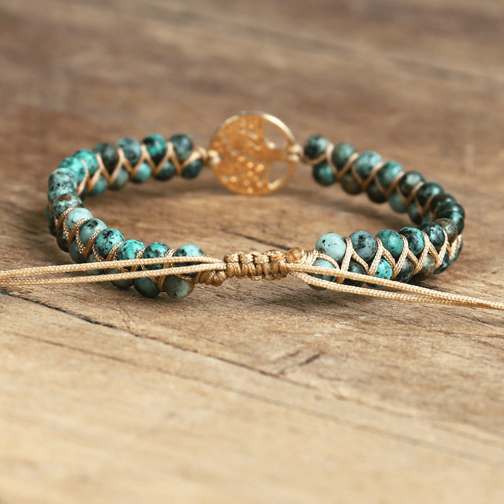 Auralyn - Spirituele Levensboom Armband met Jaspis
