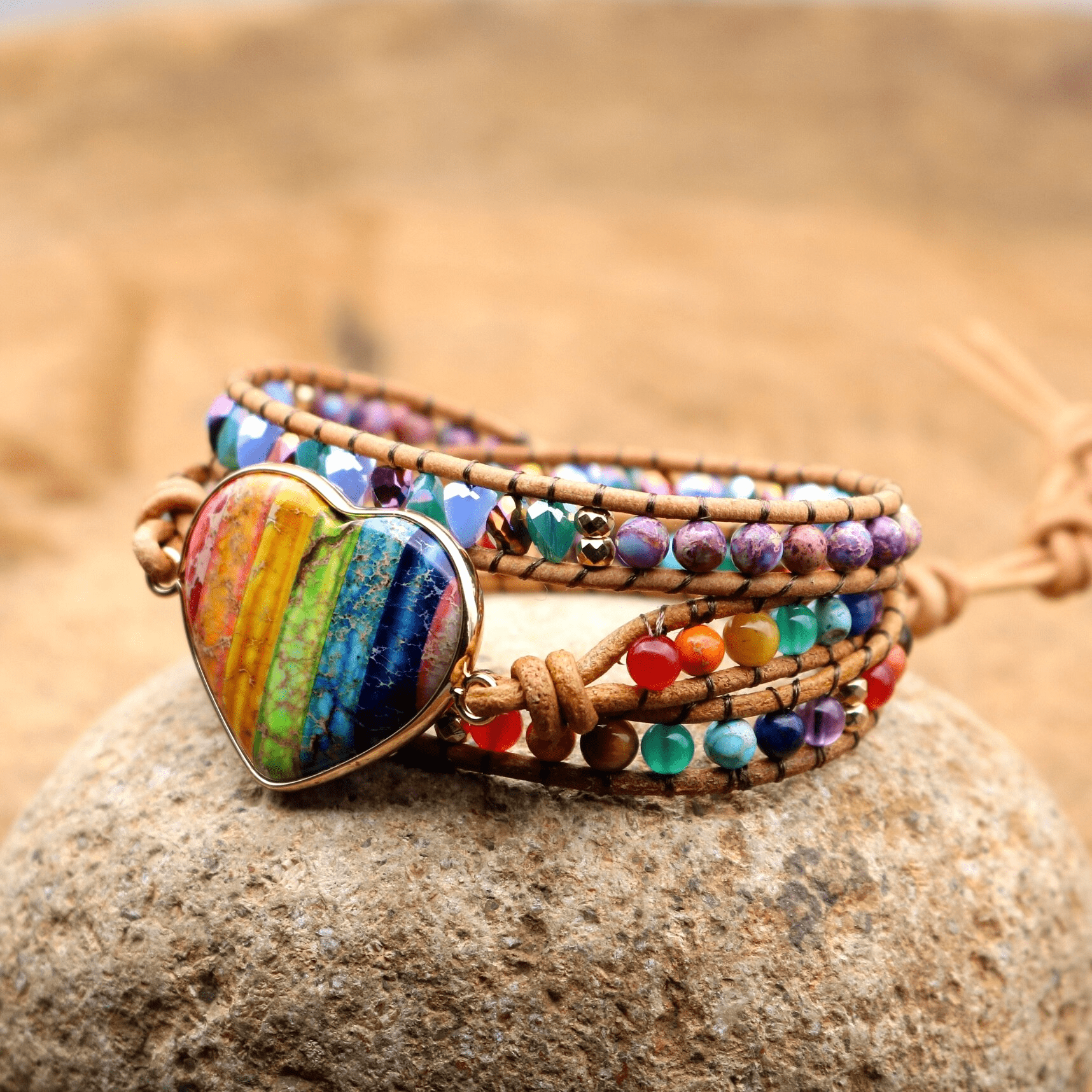 Liora Chakra Heart Wrap Bracelet