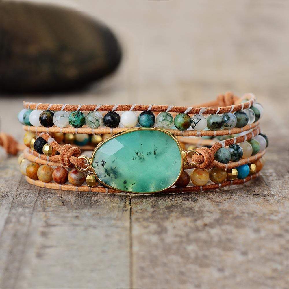 Elina JadeGlow - Elegante Kalmerende Wikkelarmband