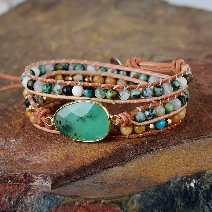 Elina JadeGlow - Elegante Kalmerende Wikkelarmband