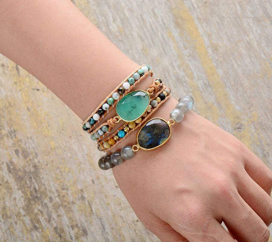Elina JadeGlow - Elegante Kalmerende Wikkelarmband