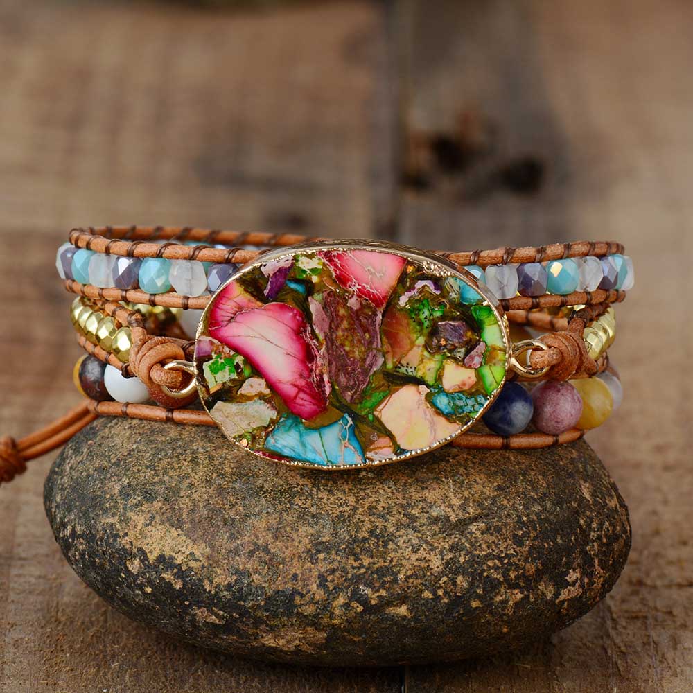 Aurora - Luxe Godinnenarmband van Amazoniet