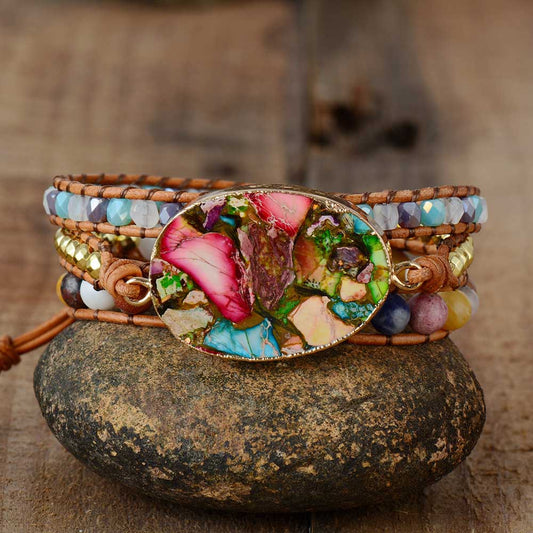 Aurora - Luxe Godinnenarmband van Amazoniet
