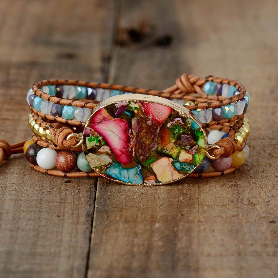 Aurora - Luxe Godinnenarmband van Amazoniet