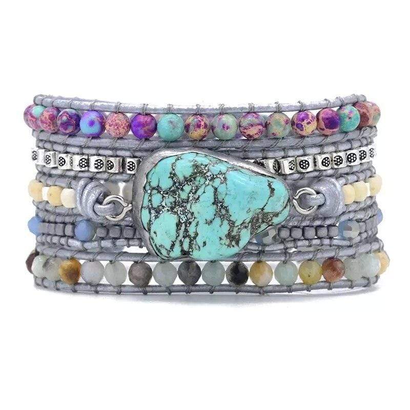 AmaraWrap - Luxe Turkoois Armband voor Balans
