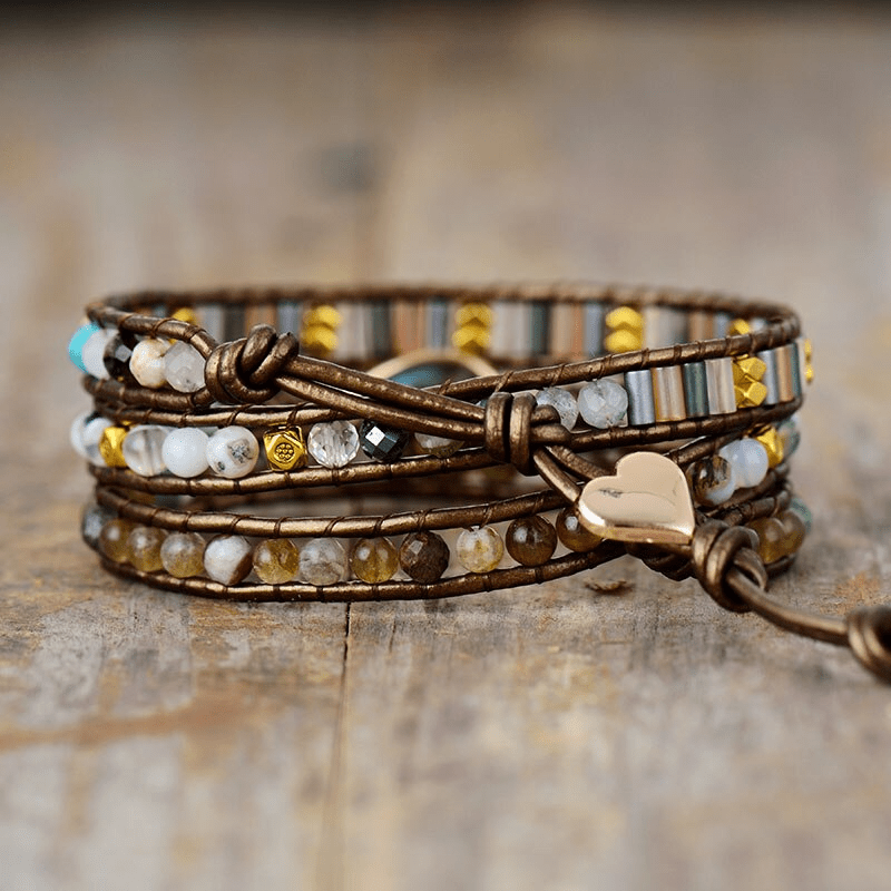 Sylvana - Spirituele Wikkelarmband met Labradoriet