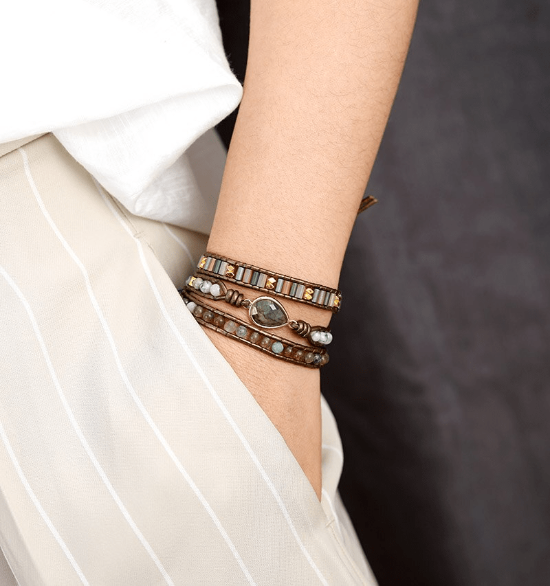 Sylvana - Spirituele Wikkelarmband met Labradoriet