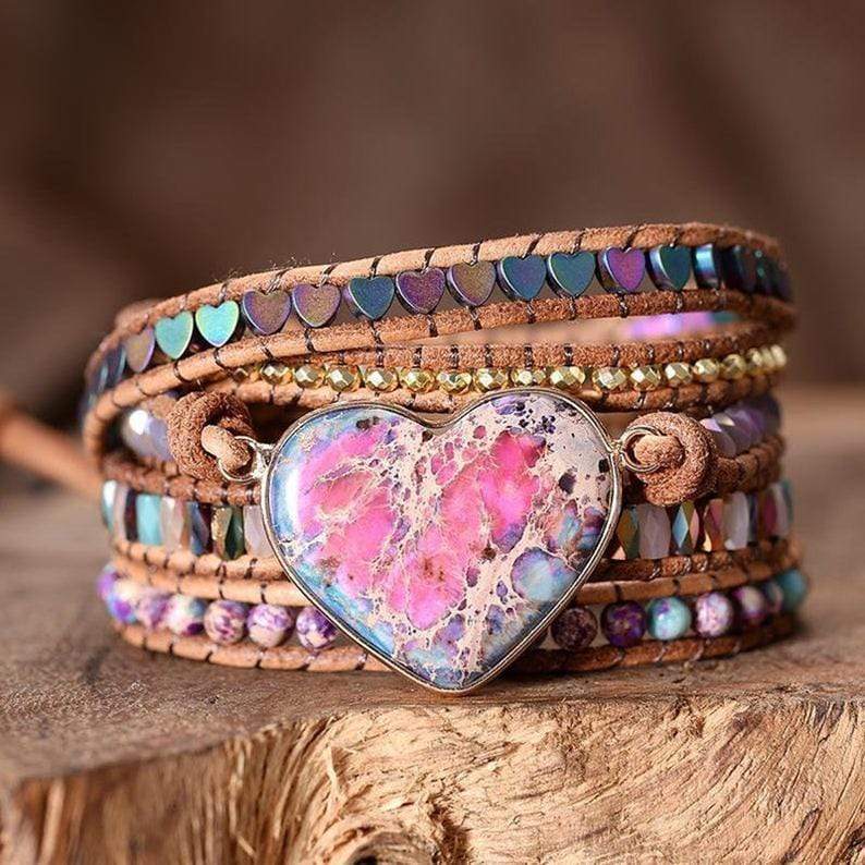 AmoraCharm - Jaspis Wikkelarmband voor Liefde & Bescherming