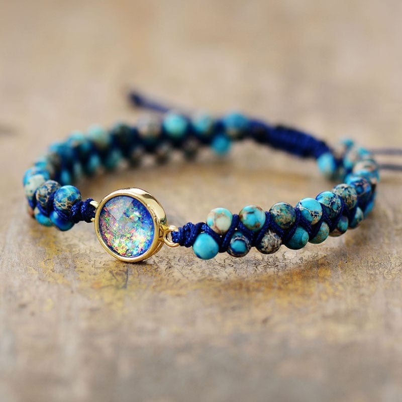 Ocean-Inspired Opal & Jasper Bracelet - Thalassa Collection