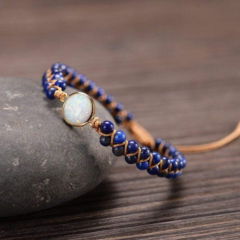 Aurielle – Amethist-Opaal Yoga-Armband voor Harmonie
