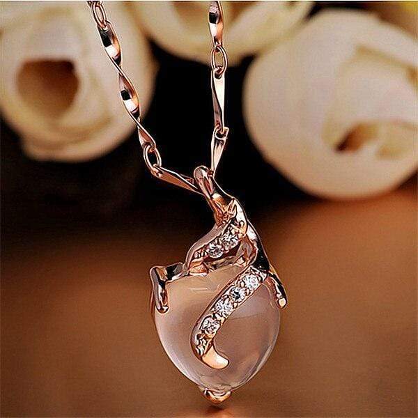 Calista Heart - Elegante Opaal Halsketting