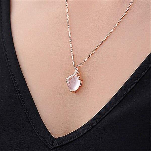 Calista Heart - Elegante Opaal Halsketting