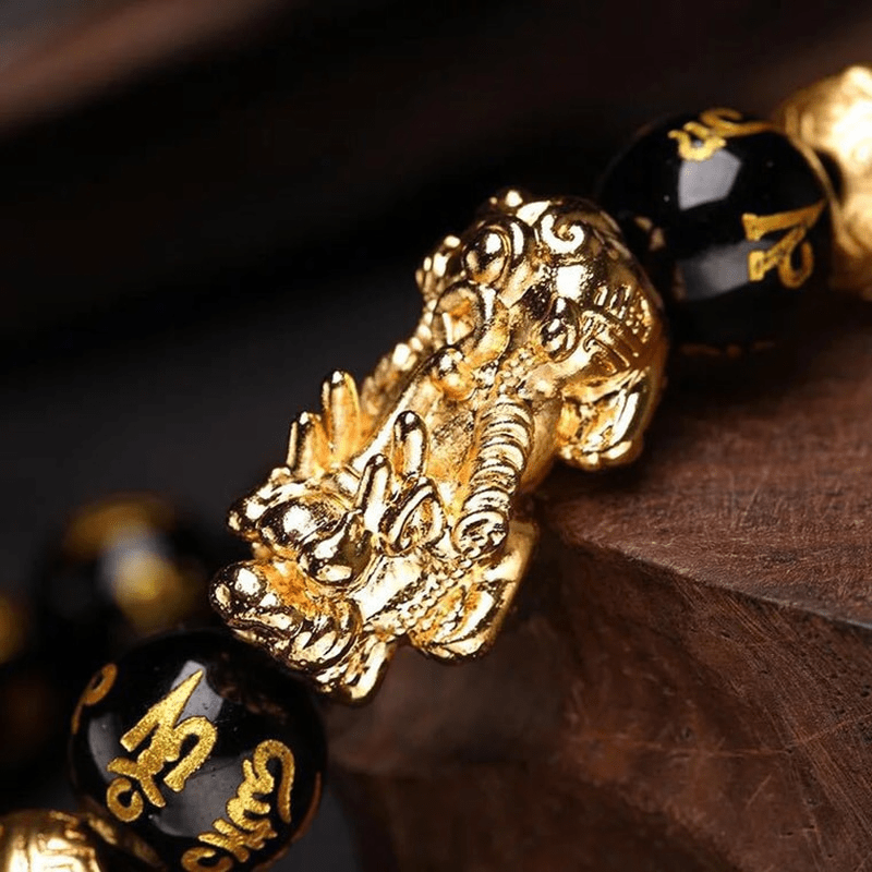Kaelith - Zwarte Obsidiaan Pi Xiu Armband