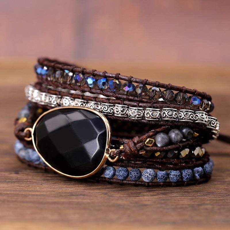 OnyxGlow – Luxe Wikkelarmband voor Dames