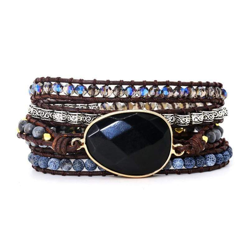 OnyxGlow – Luxe Wikkelarmband voor Dames