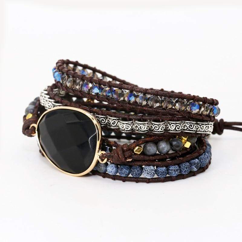 OnyxGlow – Luxe Wikkelarmband voor Dames