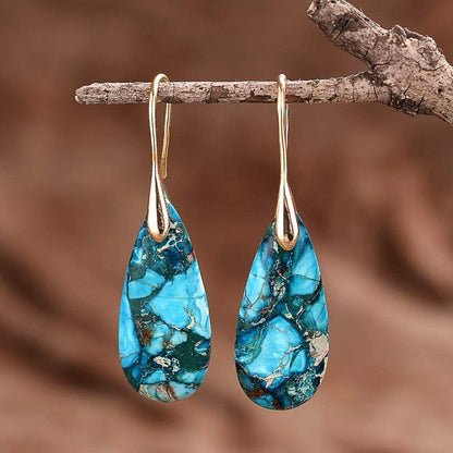 Meliora - Elegante Blauwe Jaspis Oorbellen