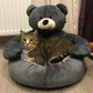 Samiya – Luxe Pluche Kattenbed voor Slaapcomfort