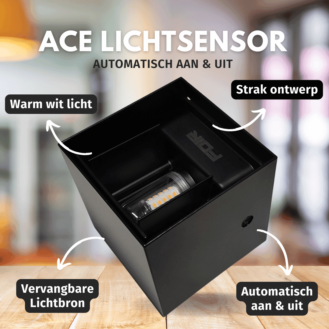 AceGlow Buitenlamp - Schemerschakelaar G9 IP65 Warm Wit