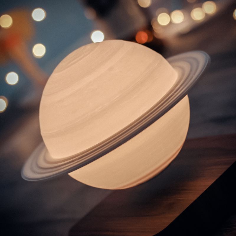 SaturnGlow – Zwevende Designlamp met 3D-Print Technologie