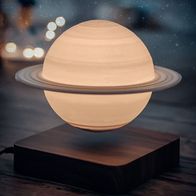 SaturnGlow – Zwevende Designlamp met 3D-Print Technologie