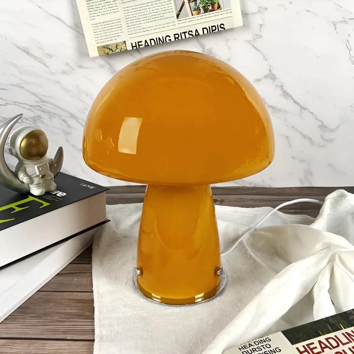 Scandinavische LED Paddenstoel Lamp - Elegantie en Warmte voor Jouw Interieur