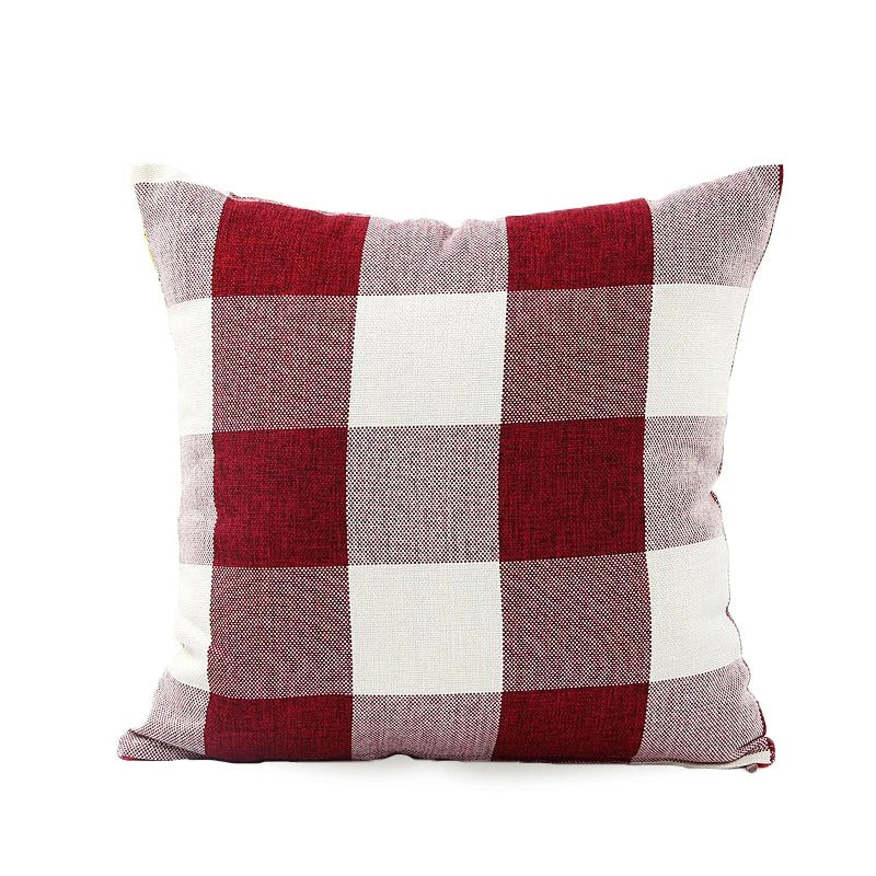 Harmonie Home Kussenhoes - Tijdloze Ruit Kussenhoes voor Elk Interieur