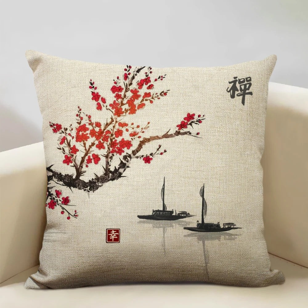BeauRêve Kussenhoes met Mount Fuji - Japanse Stijl voor Elke Ruimte