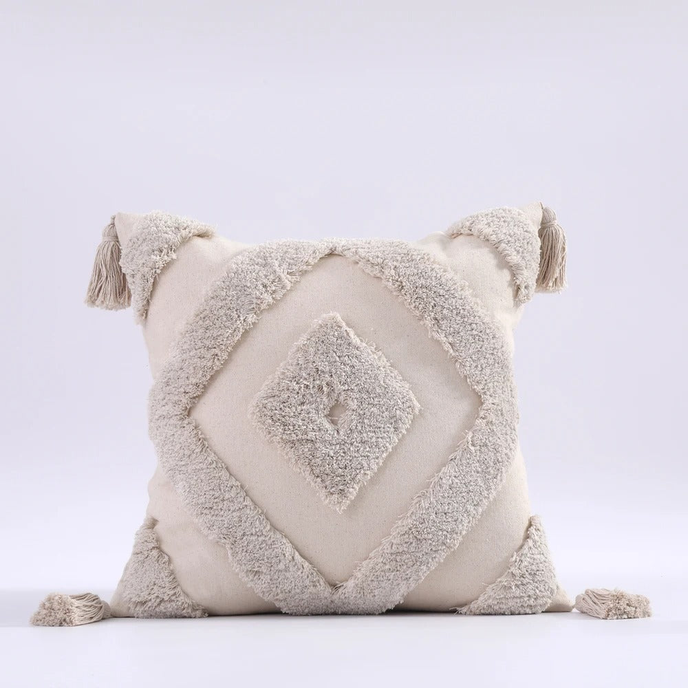 Boho Tufted Kussenhoes - Marokkaanse Flair voor Jouw Interieur