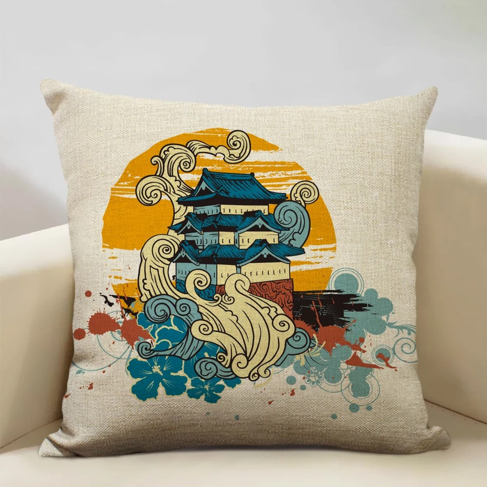 BeauRêve Kussenhoes met Mount Fuji - Japanse Stijl voor Elke Ruimte