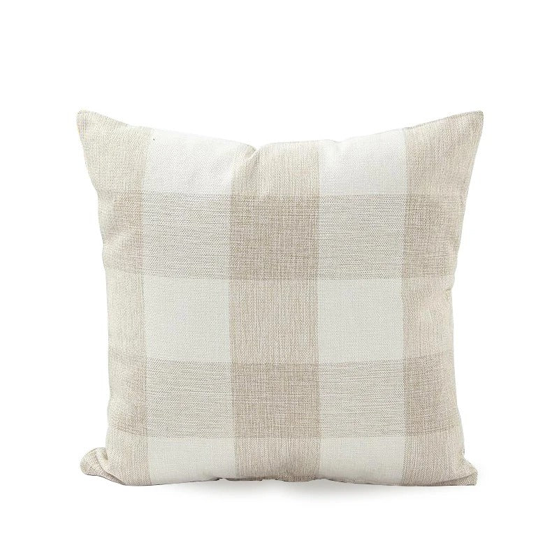 Harmonie Home Kussenhoes - Tijdloze Ruit Kussenhoes voor Elk Interieur
