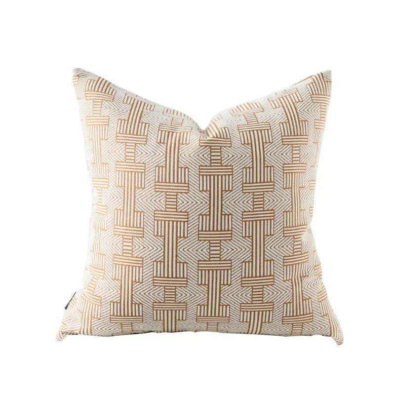 VelvetGlow Kussenhoes - Dubbelzijdige Geometrische Kussenhoes van Luxe Jacquard