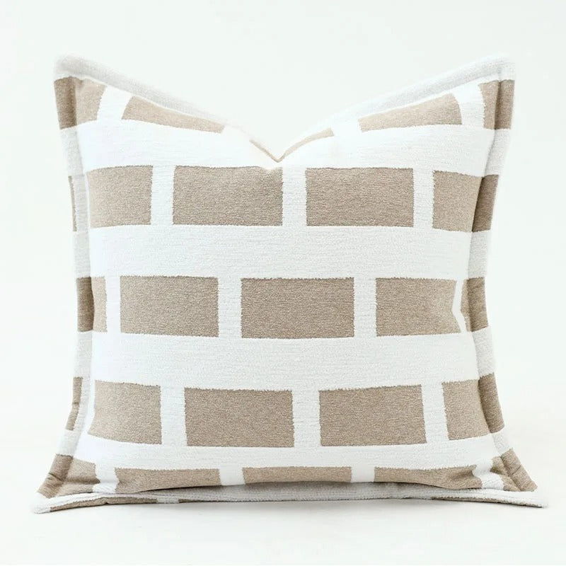 VelvetGlow Kussenhoes - Dubbelzijdige Geometrische Kussenhoes van Luxe Jacquard