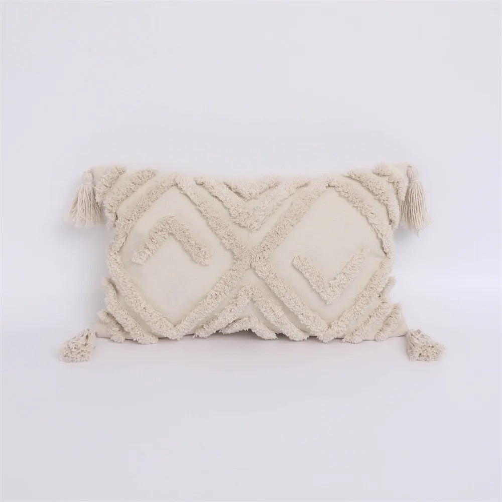 Boho Tufted Kussenhoes - Marokkaanse Flair voor Jouw Interieur