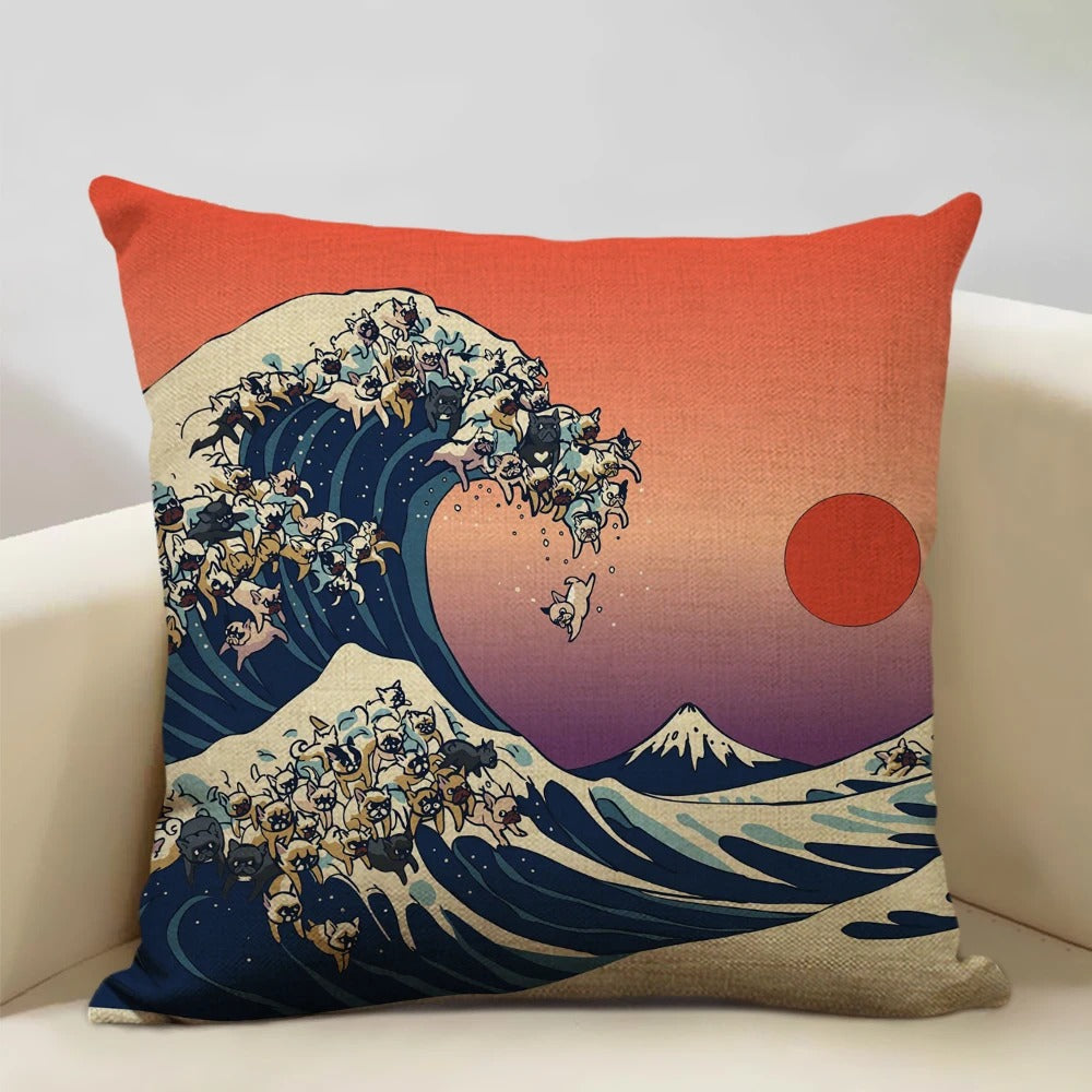 BeauRêve Kussenhoes met Mount Fuji - Japanse Stijl voor Elke Ruimte